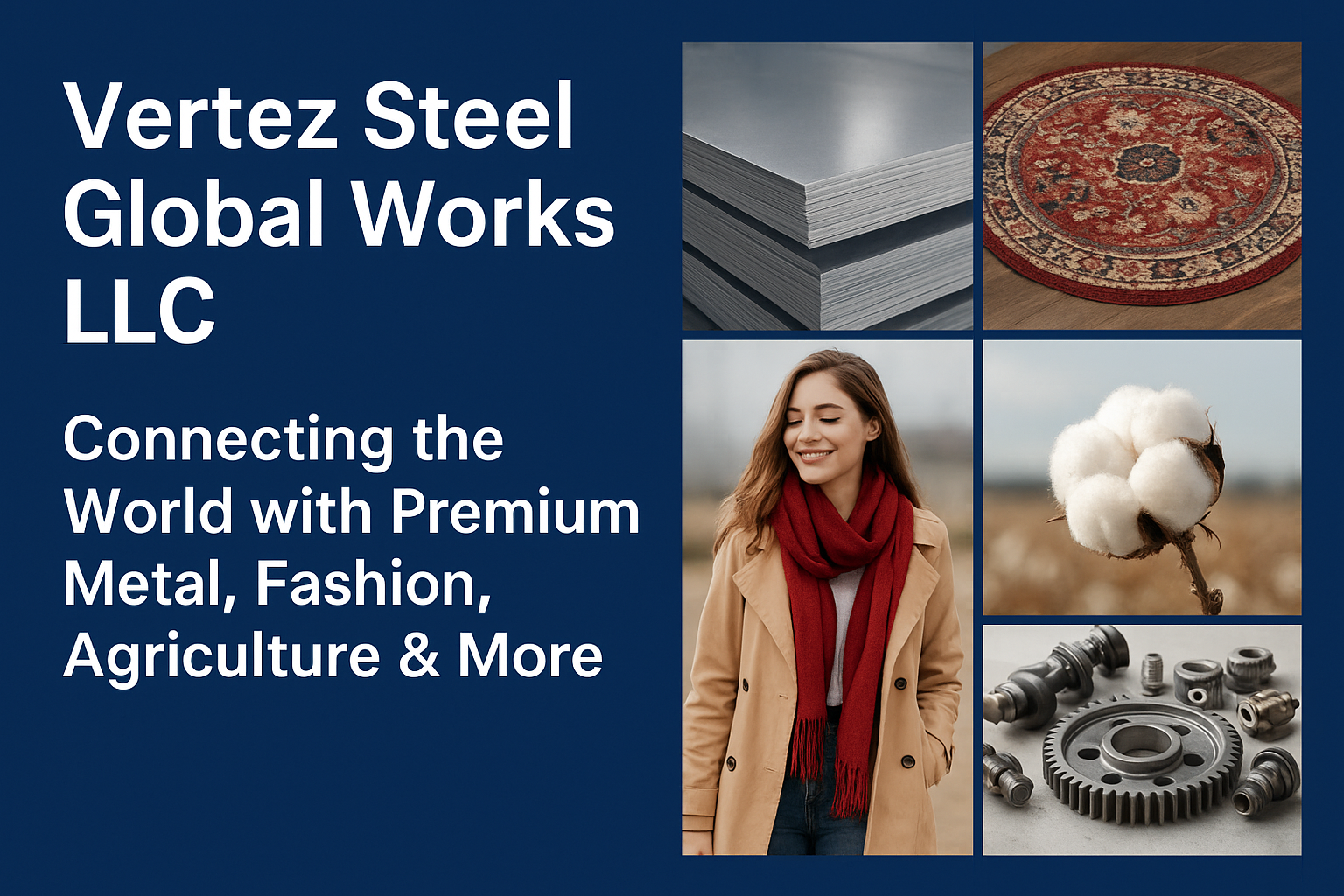 Vertez Steel Global Works LLC: Connecting the World with Premium Metal, Fashion, Agriculture & More